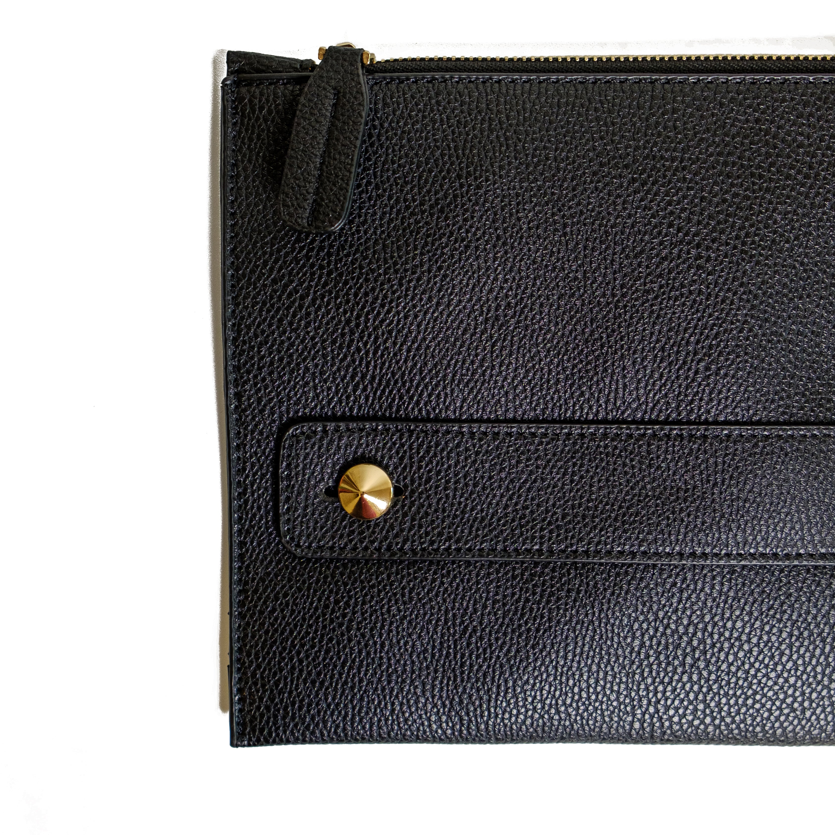 chokore Chokore Vegan Leather Envelope Clutch (Black)