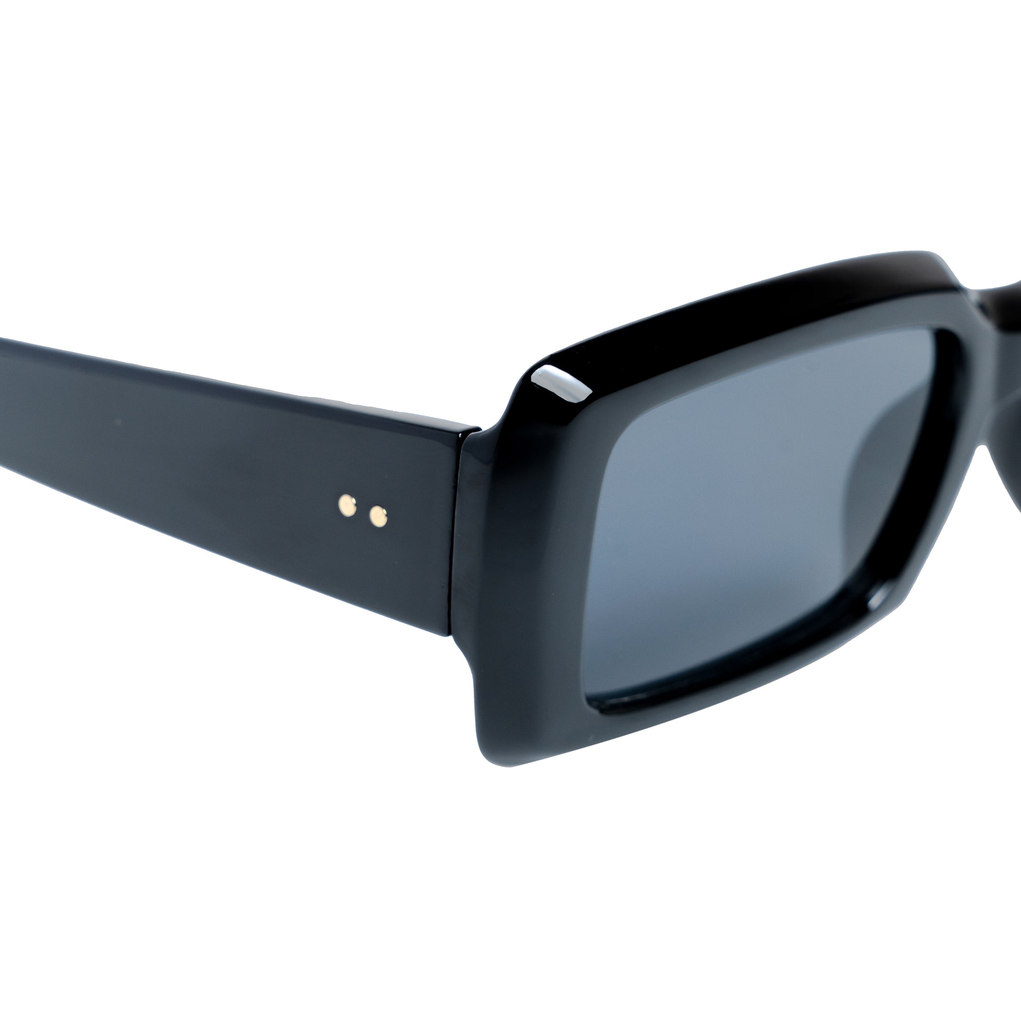 Chokore Rectangle Retro Sunglasses with UV Protection (Black)