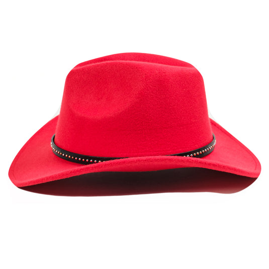 Chokore Cowboy Hat with Belt Band (Red)