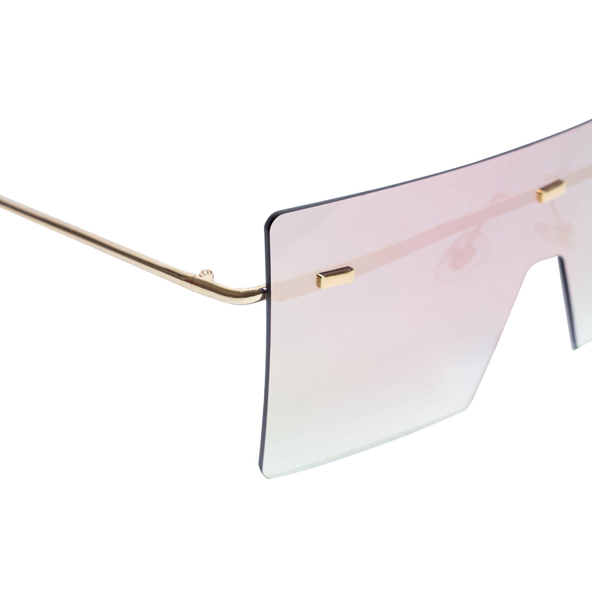 Chokore Rimless Oversized Sunglasses with UV 400 Protection (Pink)