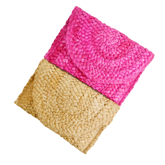 Chokore Chokore Rattan Beach Clutch (Hot Pink) 