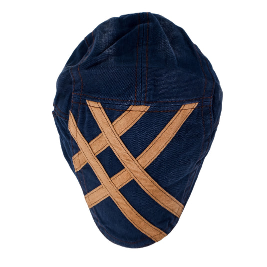 Chokore Denim Ivy Cap with Suede Detail (Blue)