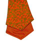 Chokore Chokor Red & Green Bird print Silk Cravat