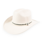 Chokore Chokore Rolled Brim Cowboy Hat with Ribbon (Beige) 
