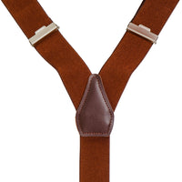 Chokore Chokore Y-shaped Suspenders with Leather detailing and adjustable Elastic Strap (burgundy)