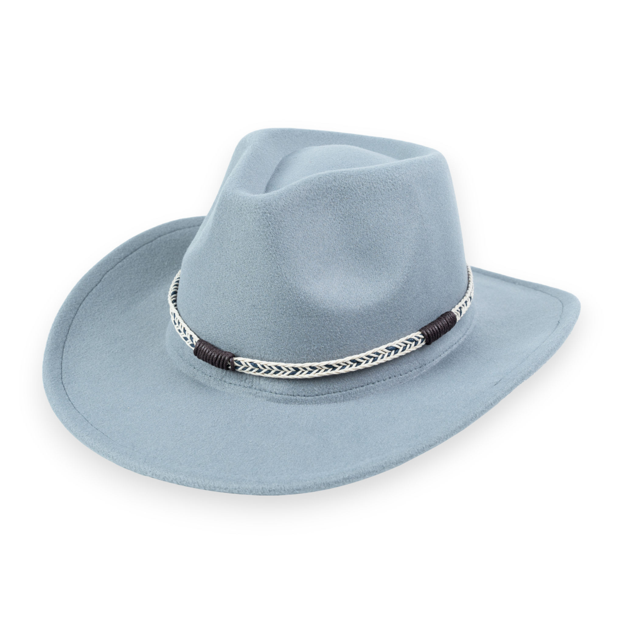 Chokore Cowboy Hat with Braided Thread Belt (Light Gray)