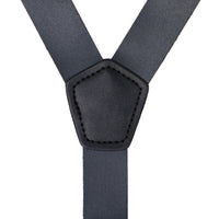 Chokore Chokore Y-shaped PU Leather Suspenders with Finger Clips (Black)