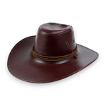 Chokore Chokore PU Leather Cowboy Hat (Chocolate Brown) 