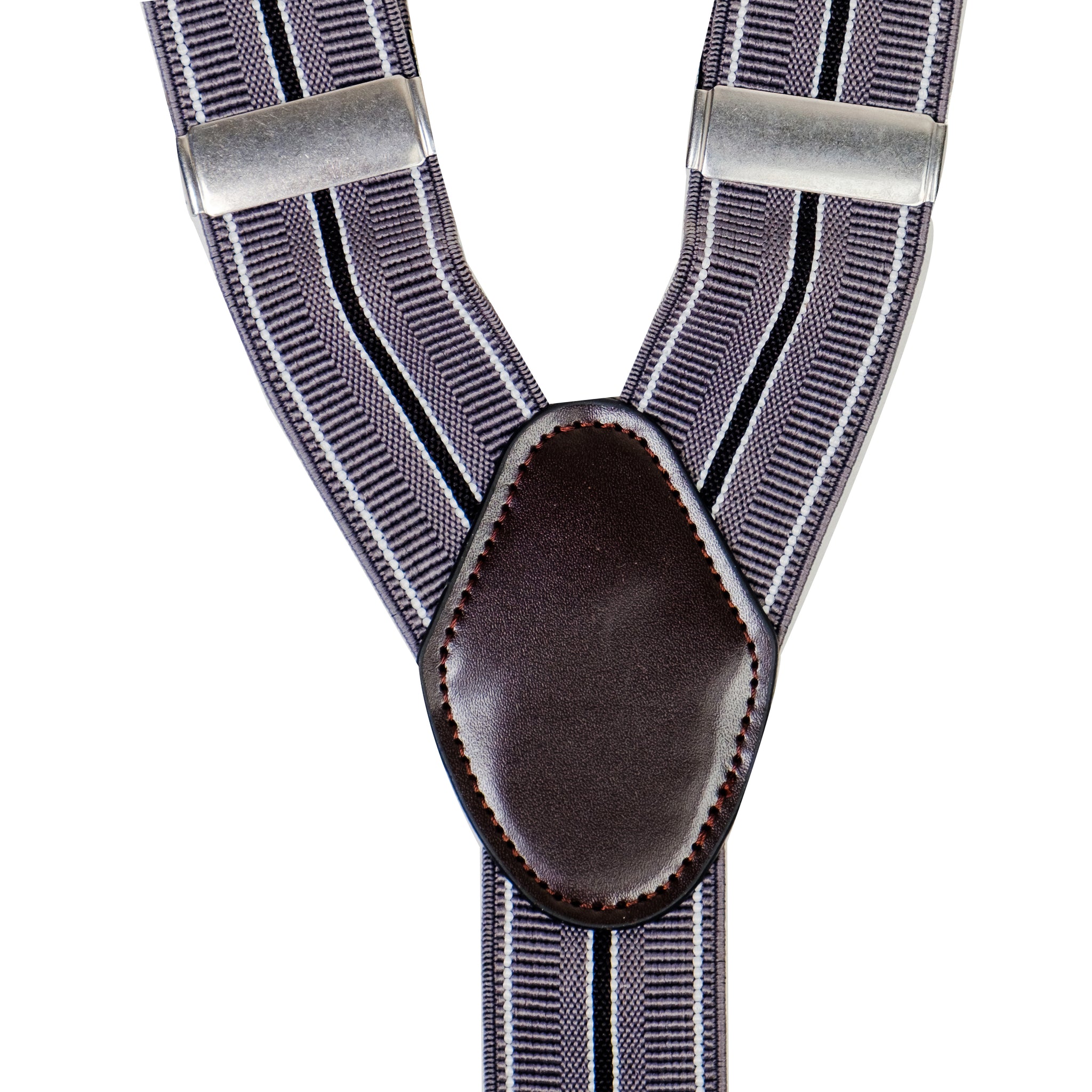 Chokore Stretchy Y-shaped Suspenders with 6-clips (Gray & Black)