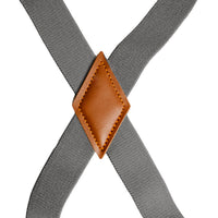 Chokore Chokore X-shaped Snap Hook Suspenders (Light Gray)