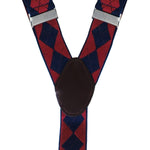 Chokore Chokore Stretchy Y-shaped Suspenders with 6-clips (Navy Blue & Red) 