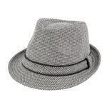 Chokore Chokore Classic Plaid Fedora Hat (Light Gray) 