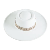 Chokore Chokore Retro Concave Fedora Hat (White)
