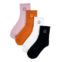 Chokore Chokore Embroidered Smiley Socks (White)