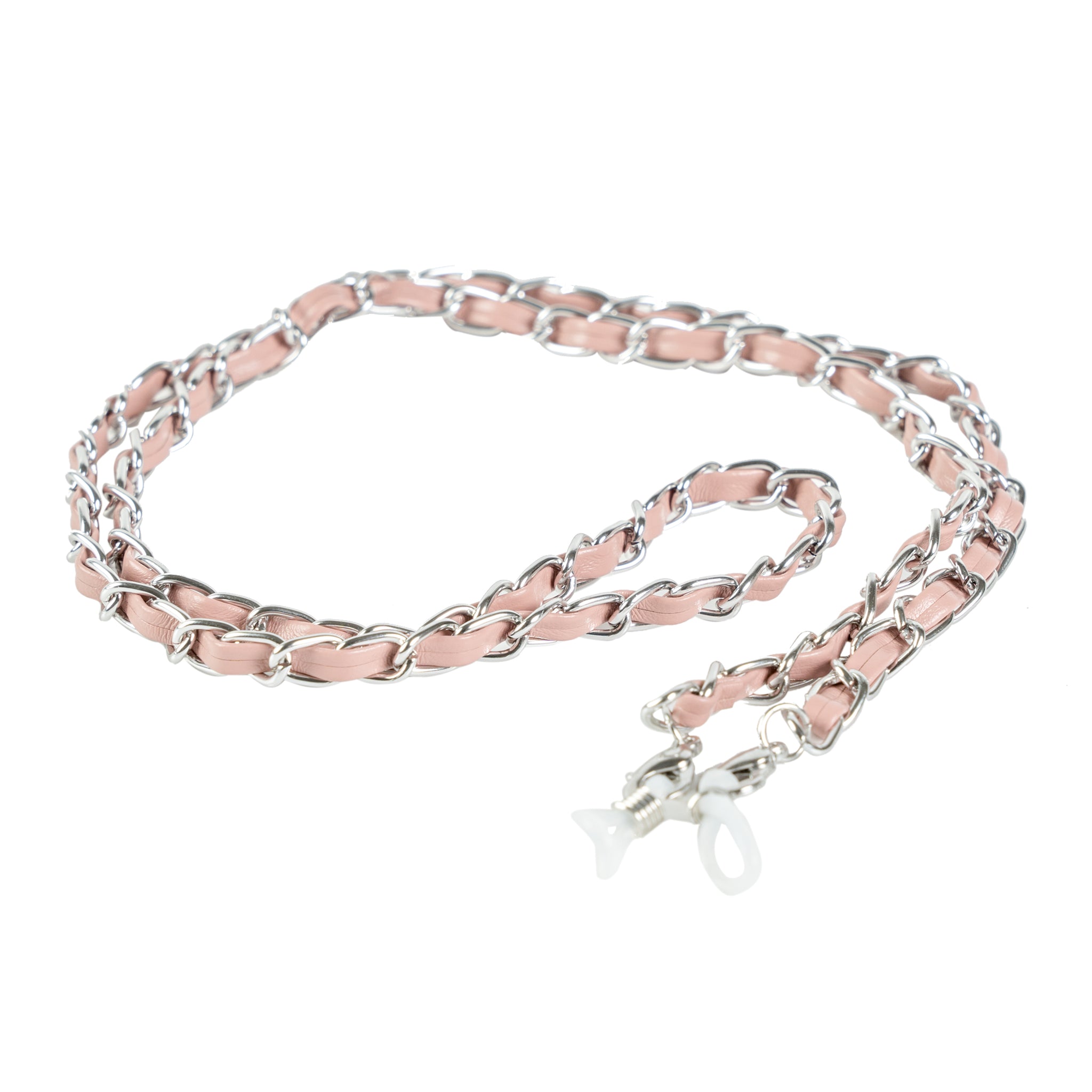 Chokore Braided Glass Chain (Pink & Silver)