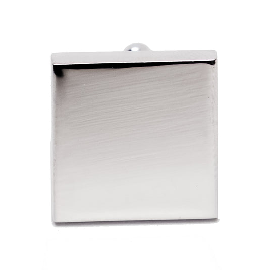 Classic Square Silver Brass Cufflinks – Office & Formal Wear