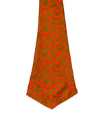 Chokore Chokor Red & Green Bird print Silk Cravat 