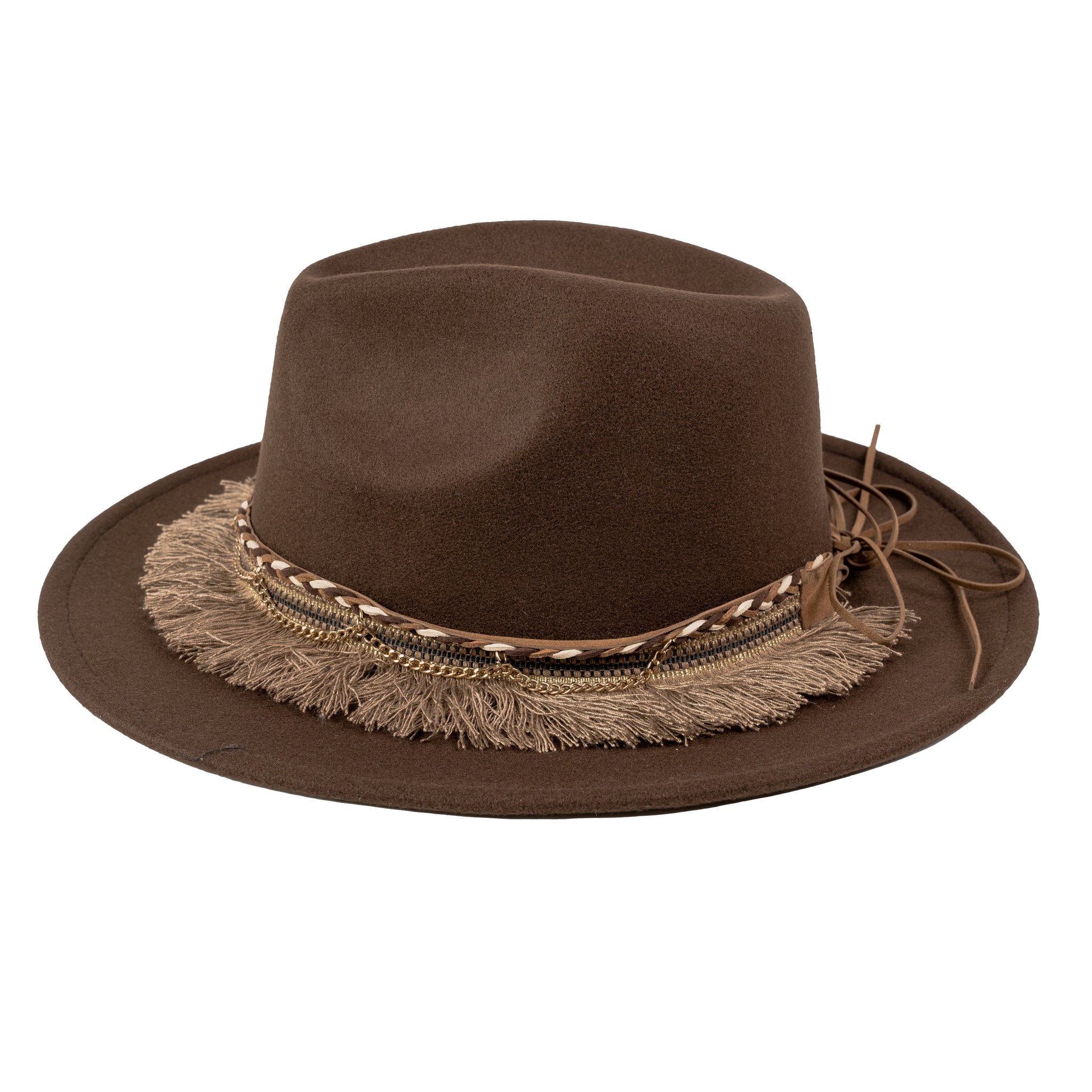 Chokore Boho Style Fedora Hat (Chocolate Brown)