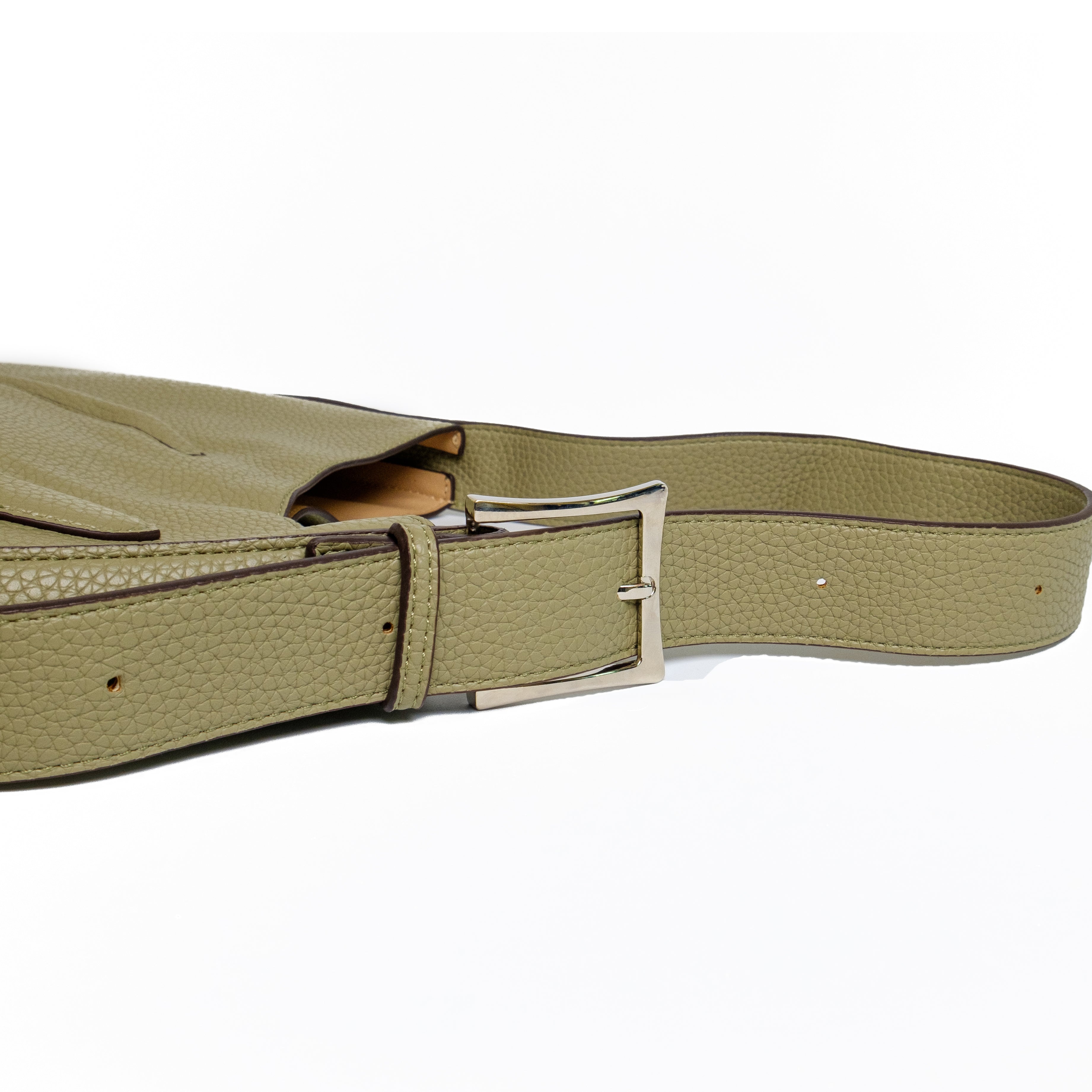 chokore Chokore Round Hobo Bag with Shoulder Belt (Green)