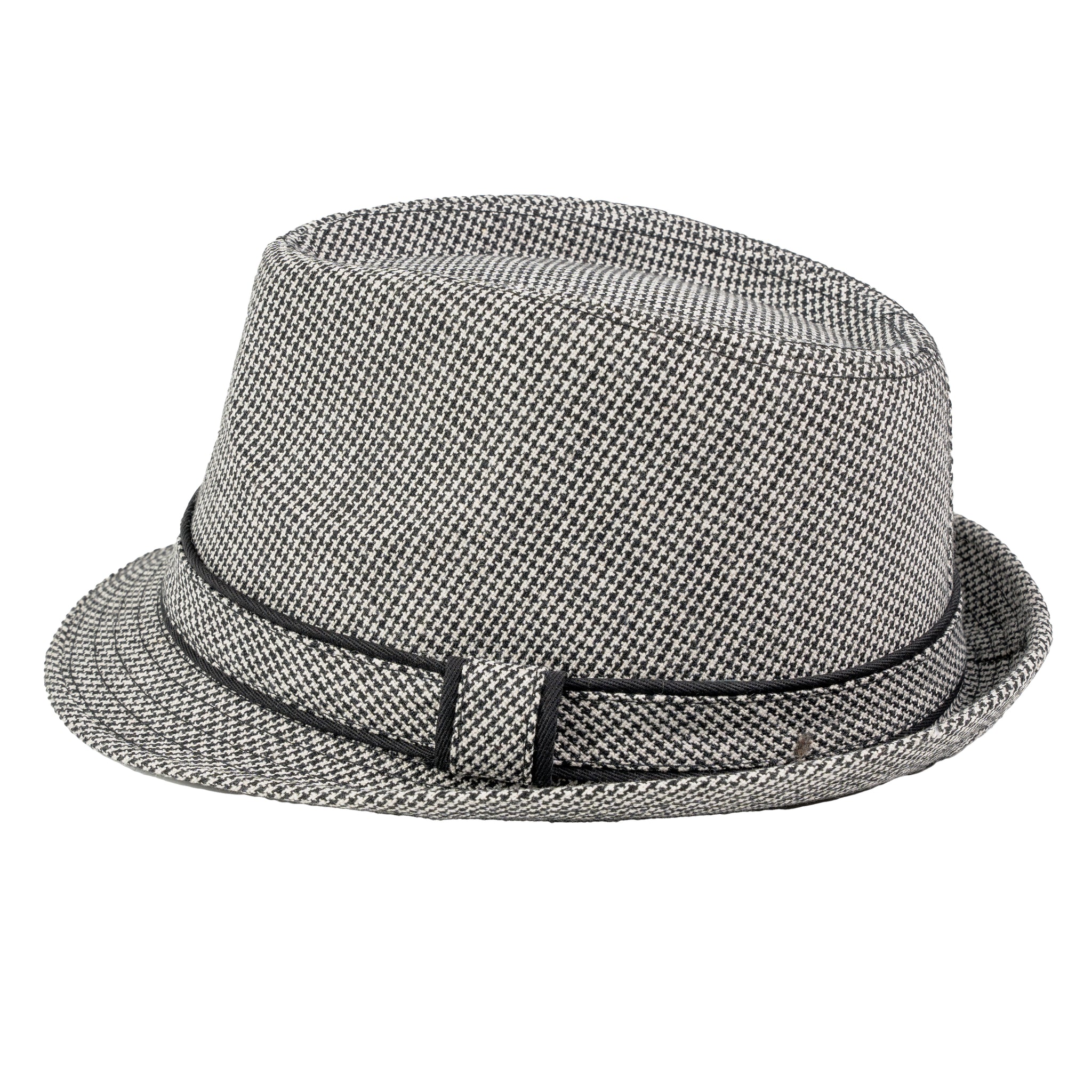 Chokore Classic Plaid Fedora Hat (Light Gray)