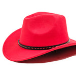 Chokore Chokore Cowboy Hat with Belt Band (Red) 