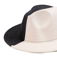 Chokore Chokore Half and Half Fedora Hat (Black & White)