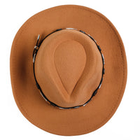 Chokore Chokore Cowboy Hat with Buckle Belt (Beige)