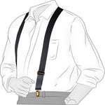 Chokore Chokore Circular Square Cufflinks (Burgundy) Chokore Y-shaped PU Leather Suspenders with Finger Clips (Black)