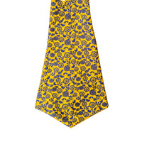 Chokore Chokore Yellow & Blue Bird print Silk Cravat