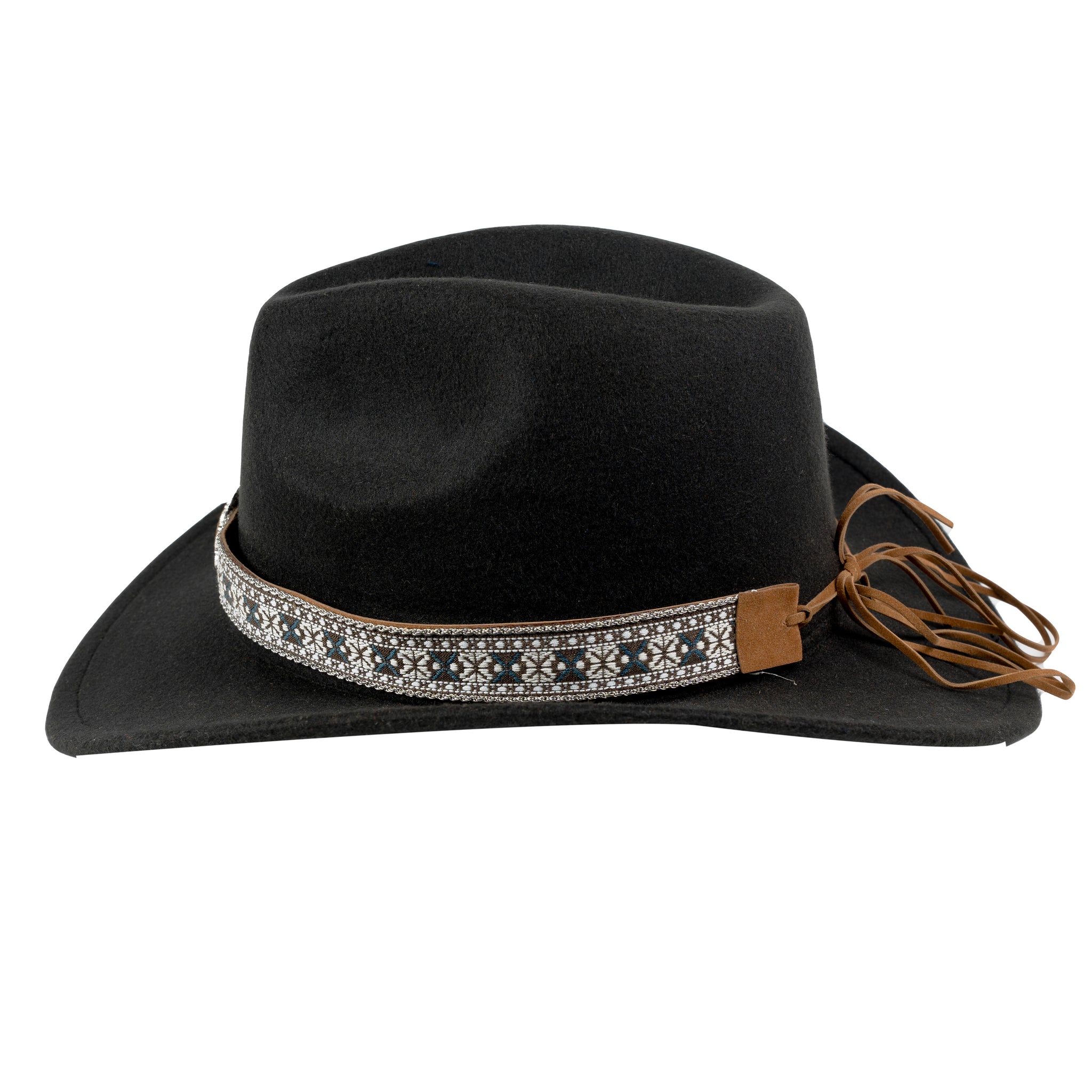 Chokore Ethnic Tibetan Cowboy Hat (Black)