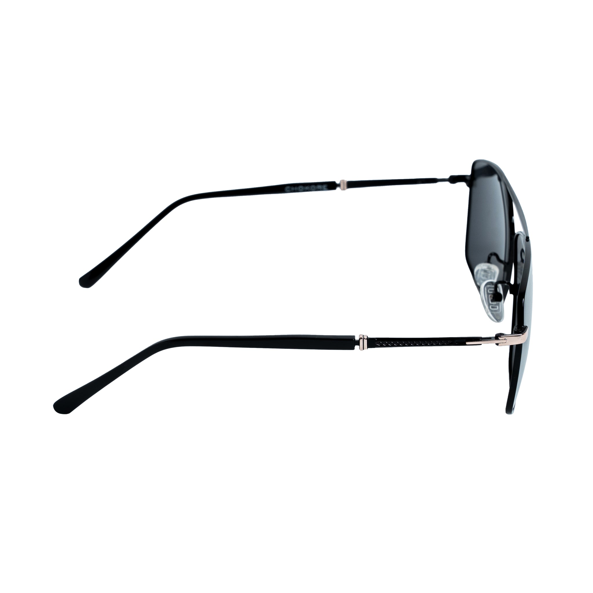Chokore Sleek Rectangular Sunglasses with UV Protection (Black)