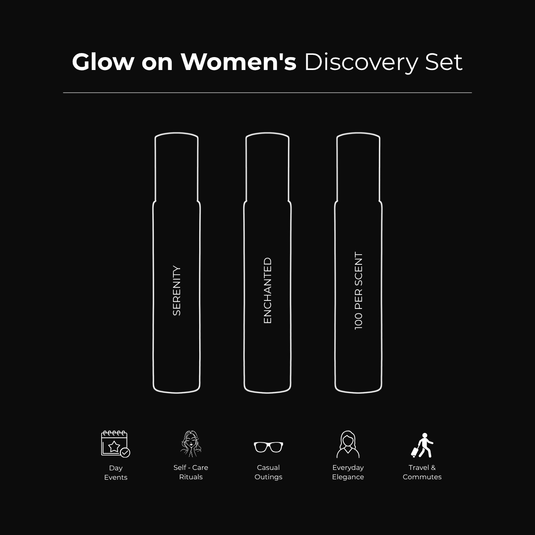 Serenity Â· Enchanted Â· 100 Per Scent | 3 x 15ml Perfume For Women | (Morning / All Day)