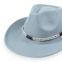 Chokore Chokore Cowboy Hat with Braided Thread Belt (Light Gray)