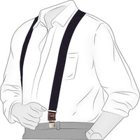 Chokore Chokore Y-shaped Elastic Suspenders for Men (Black)