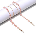 Chokore Chokore Natural Crystal Glass chain (Pink Crystal-Gold) 