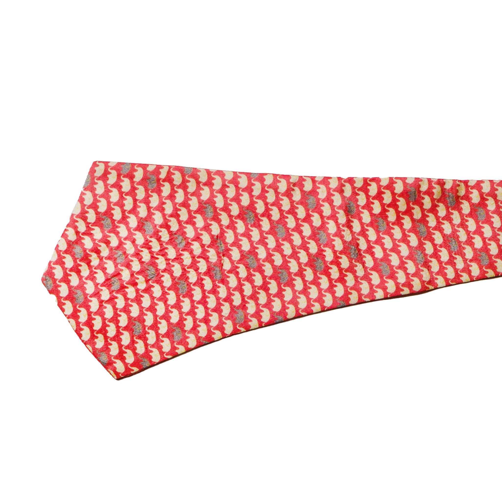 Chokore Pink & White Elephant Silk Cravat