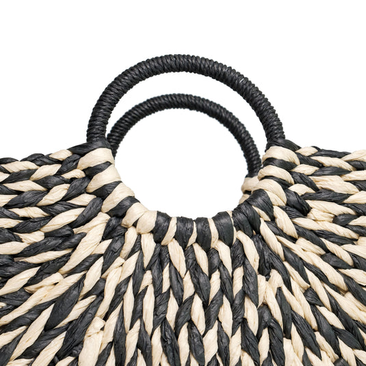 Chokore Chokore Black and White Rattan Handbag 