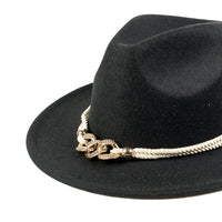 Chokore Chokore Fedora Hat with Belt Buckle (Black)