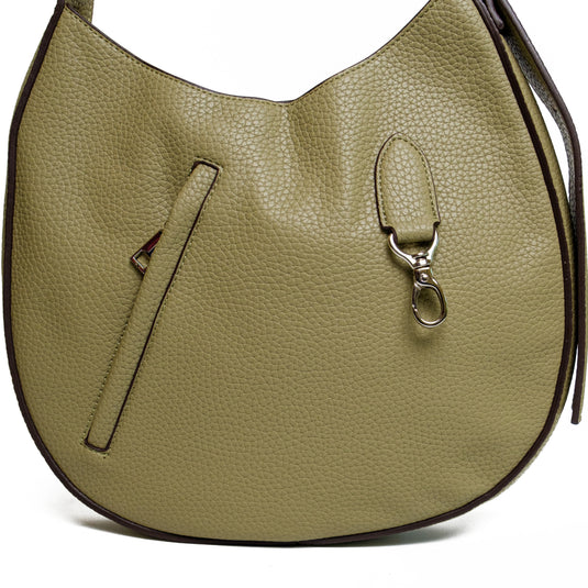 Chokore Chokore Round Hobo Bag with Shoulder Belt (Green) 