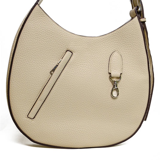 Chokore Chokore Round Hobo Bag with Shoulder Belt (White) 