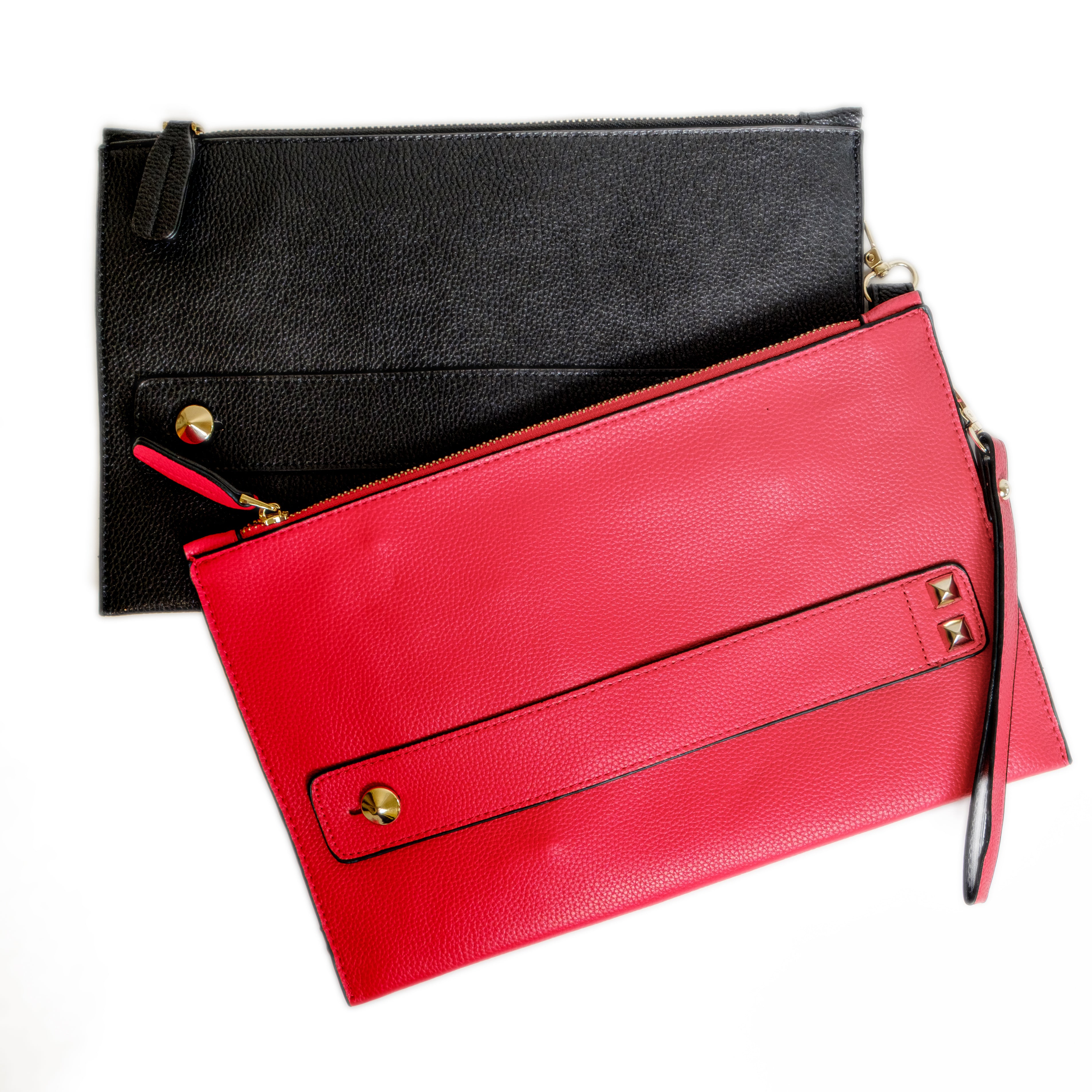chokore Chokore Vegan Leather Envelope Clutch (Red)