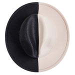 Chokore Chokore Half and Half Fedora Hat (Black & White) 