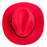 Chokore Chokore Cowboy Hat with Belt Band (Red) 