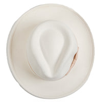 Chokore Chokore Fedora Hat with Bow Ribbon (White)