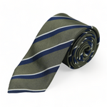 Chokore Boundaries (Blue) - Pocket Square Chokore Repp Tie (Olive) Necktie
