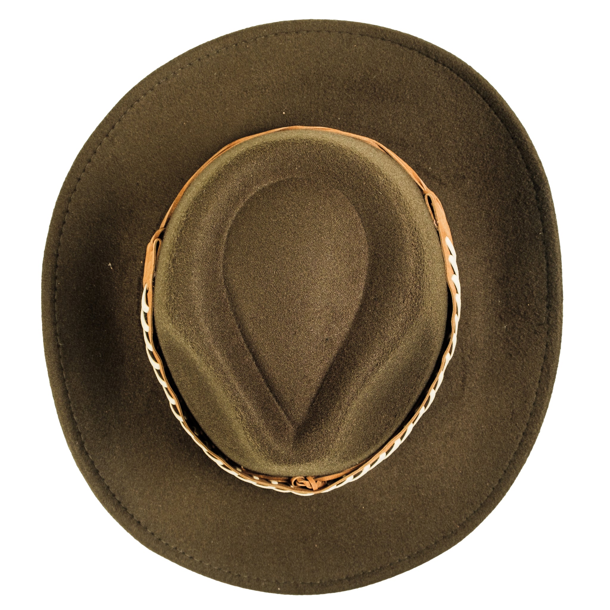 Chokore Cowboy Hat with Braided PU Belt (Forest Green)
