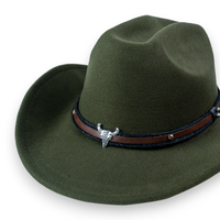 Chokore Chokore American Cowhead Cowboy Hat (Forest Green)