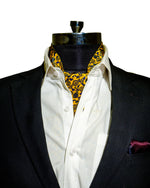 Chokore  Chokore Yellow & Blue Bird print Silk Cravat
