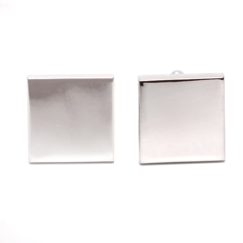 Chokore Solid Square Cufflinks in Silver - Chokore Solid Square Cufflinks in Silver