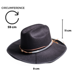 Chokore Chokore Cowboy Hat with Belt Band (Brown) Chokore Cowboy Hat with Shell Belt (Black)
